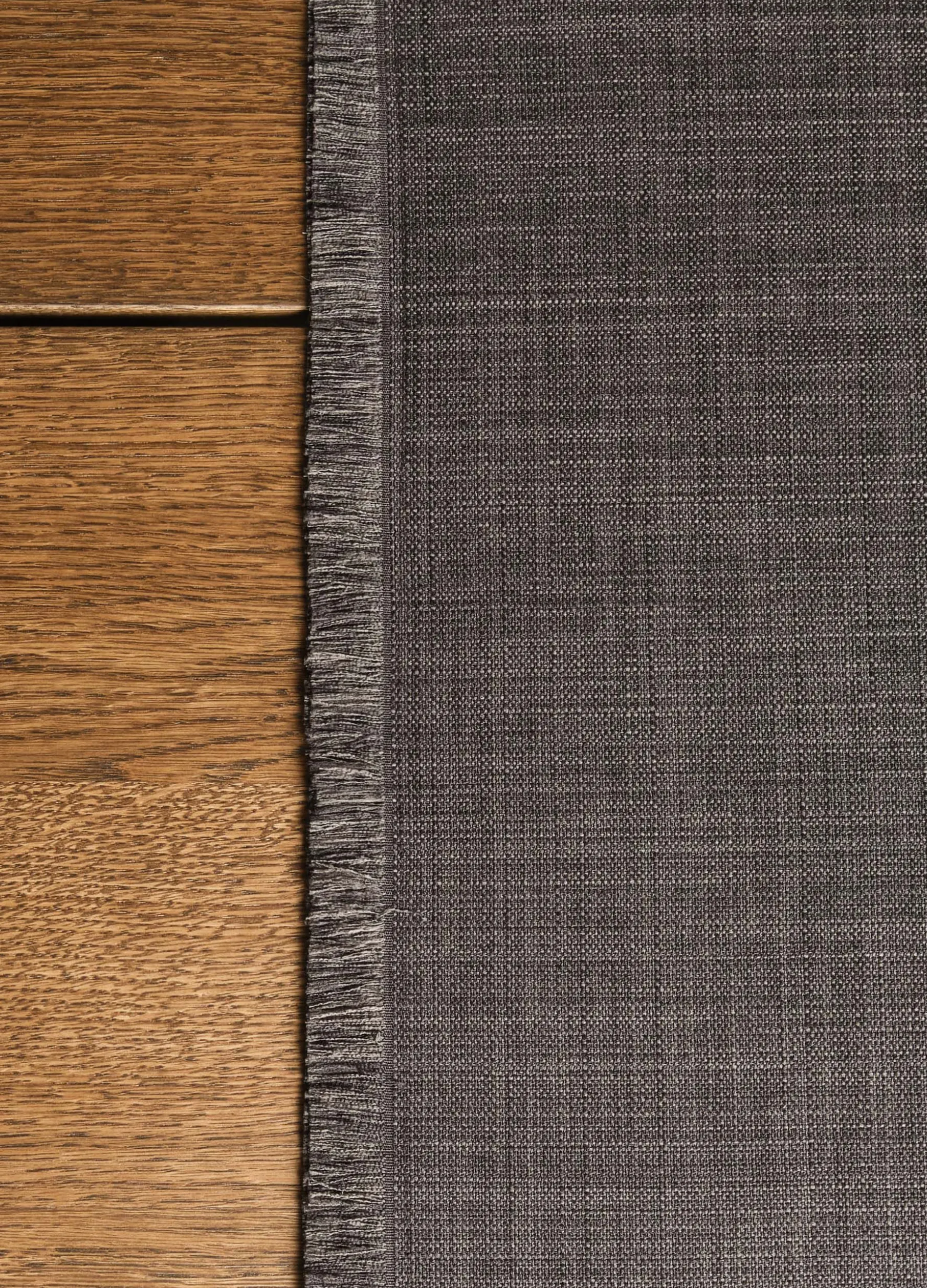 Runner effetto lino sfrangiato