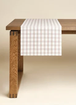 Runner in cotone a quadretti