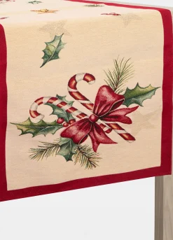 Runner in misto cotone jacquard