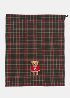 Sacchetto grande in cotone tartan