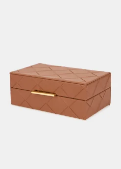 Scatola in ECOpelle intrecciata