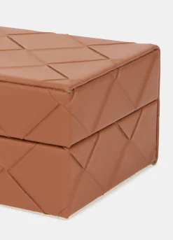 Scatola in ECOpelle intrecciata