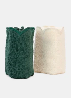 Set 4 asciugamani ospiti in spugna di cotone