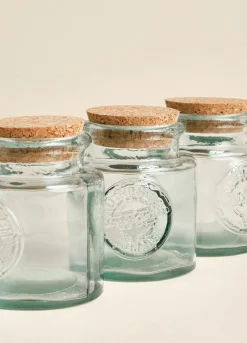 Set 3 barattoli in vetro riciclato Made in Spagna