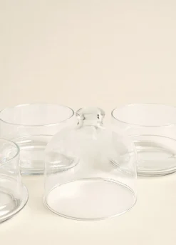 Set 4 pezzi patisserie in vetro