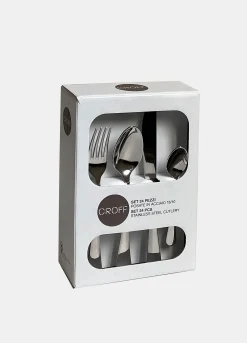 Set 24 pezzi posate da cucina in acciaio satinato Made in Italy