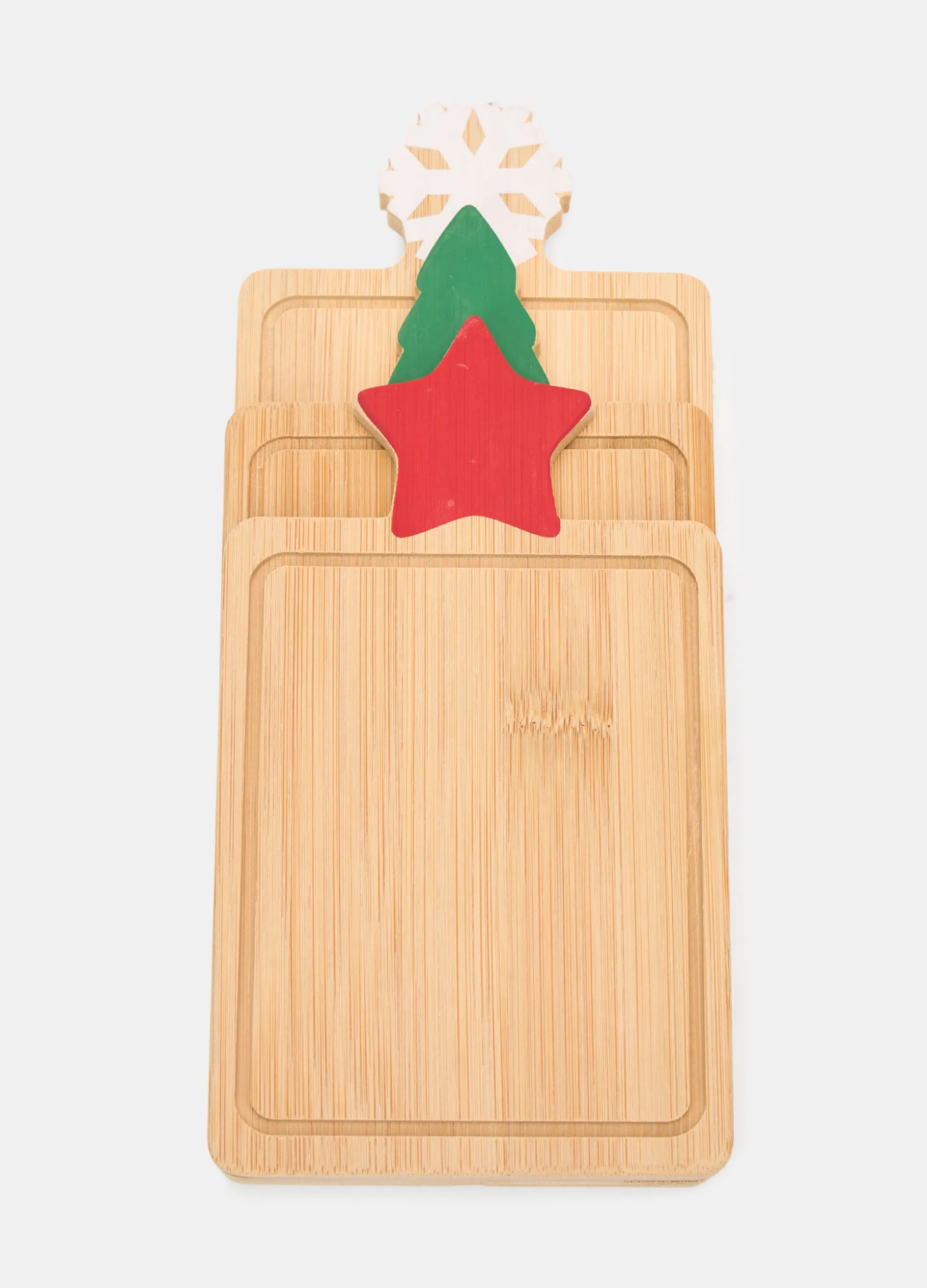 Set 3 taglieri natalizi in bambù
