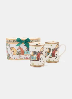 Set 2 tazze mug con stampa cavalli