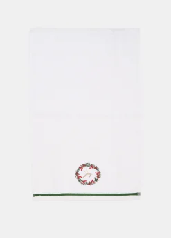 Set asciugamani con ricamo natalizio