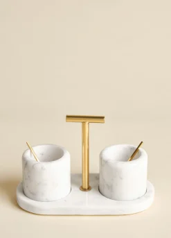 Set condimenti in marmo