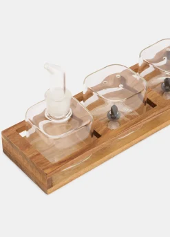 Set olio sale e pepe in vetro