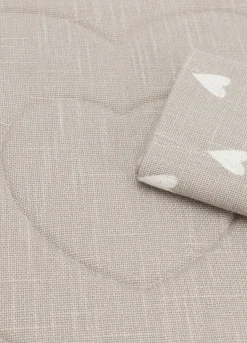 Set tovaglietta cuore e tovagliolo in puro cotone