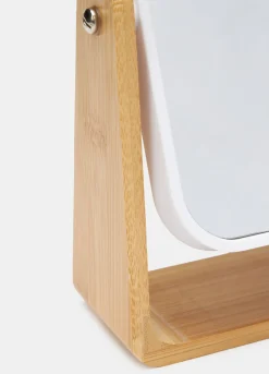 Specchio rettangolare con base in bamboo