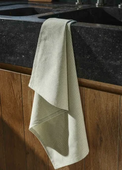 Strofinaccio in cotone bio a righe