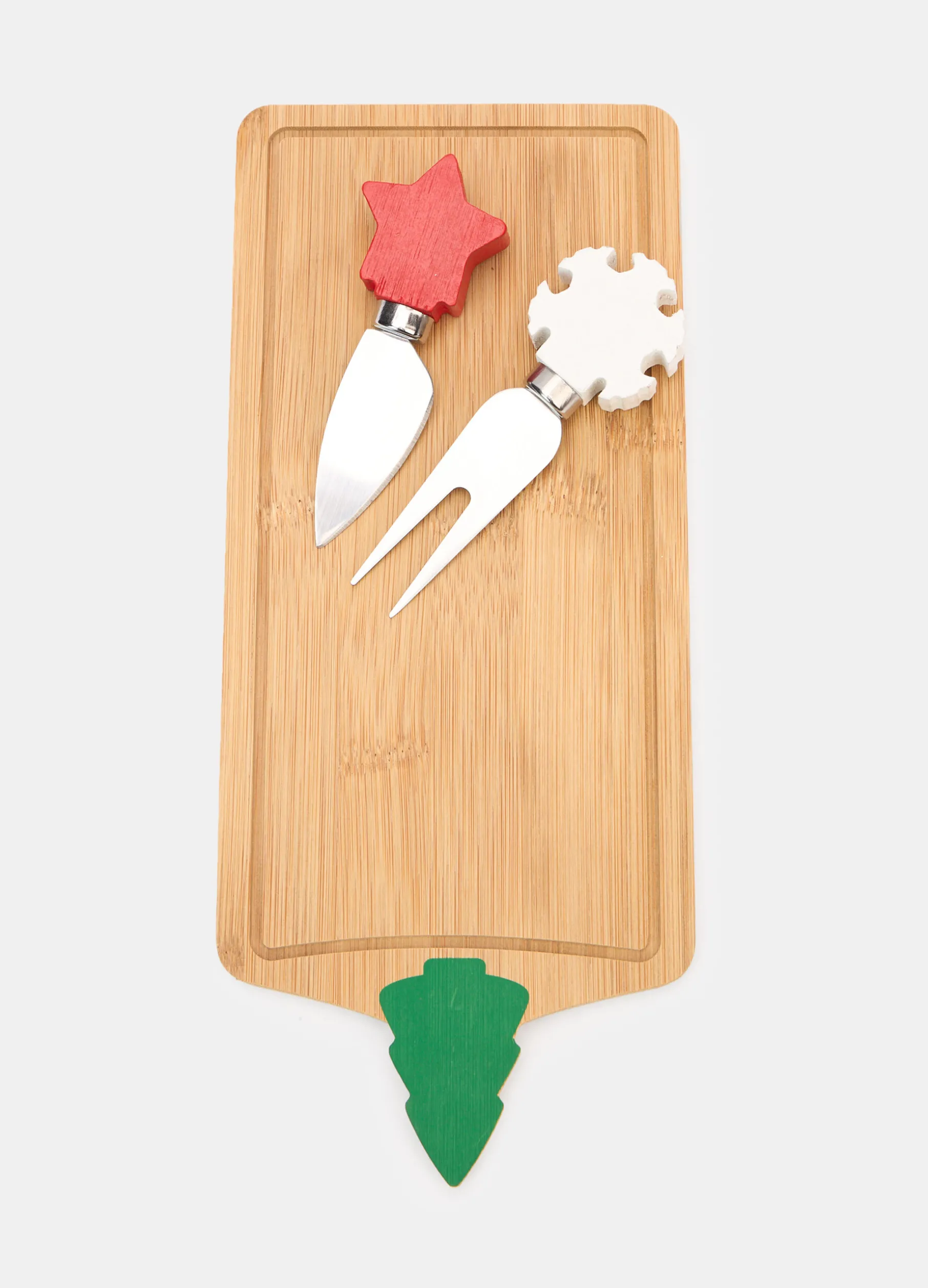 Tagliere con set formaggio in bambù