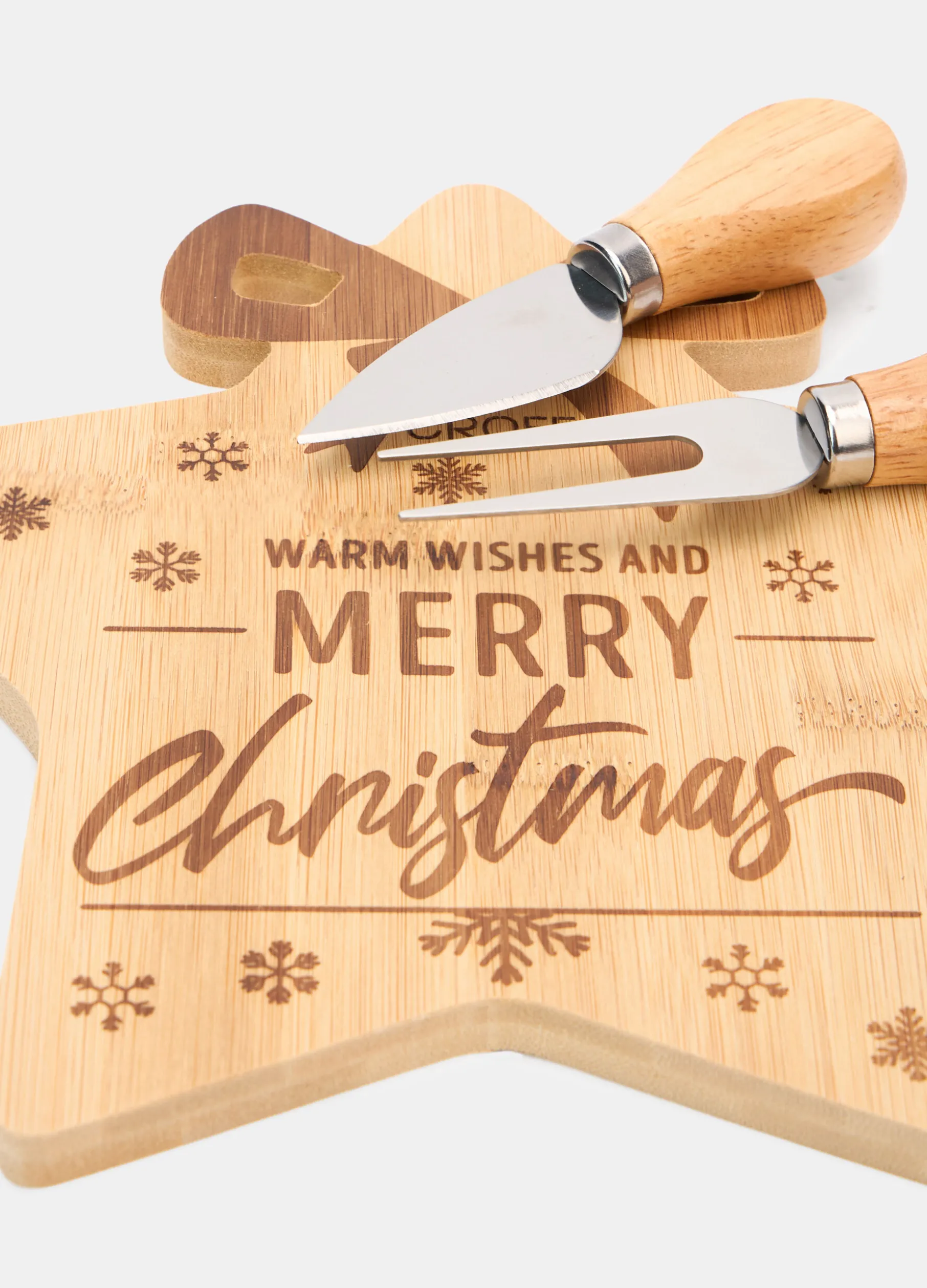 Tagliere stella con set formaggio in bambù