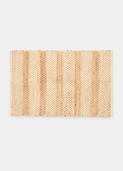 Tappeto in iuta e cotone intrecciato