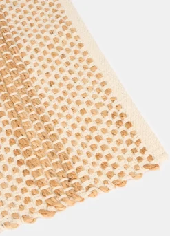 Tappeto in iuta e cotone intrecciato