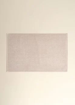 Tappeto in puro cotone jacquard a righe Made in Portugal