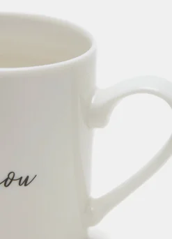 Tazza con lettering in porcellana