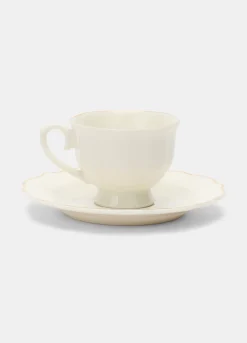Tazza da caffè con piattino in porcellana bone china