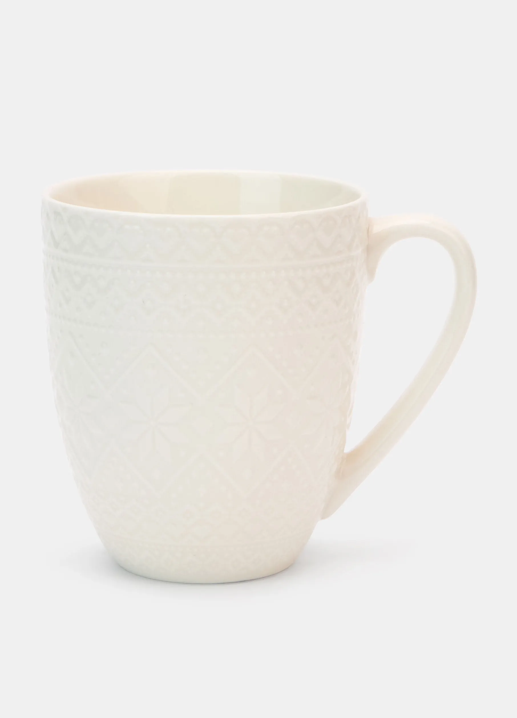 Tazza in ceramica con rilievo