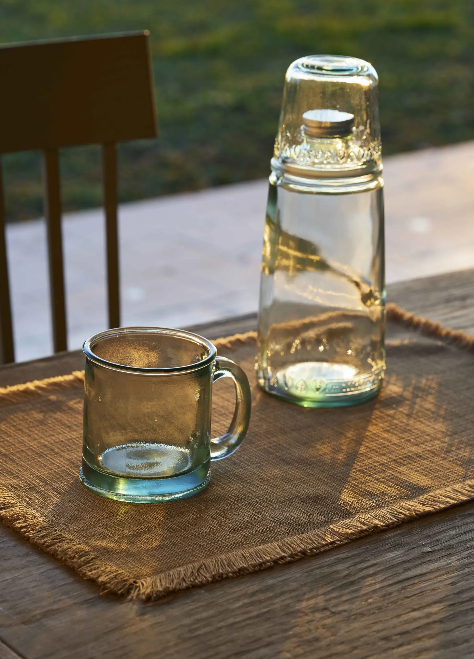 Tazza in vetro riciclato