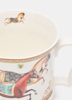 Tazzone con stampa cavalli