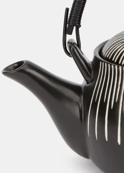 Teiera in ceramica con manico verticale