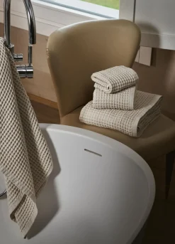 Telo in puro cotone waffle tinto capo Made in Portogallo