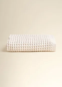 Telo in puro cotone waffle tinto capo Made in Portogallo