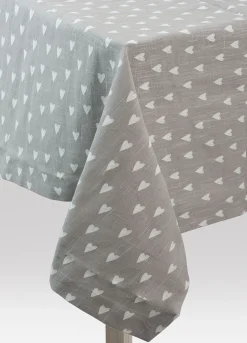 Tovaglia 6 posti in cotone a cuori