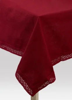 Tovaglia 8 posti in cotone con orlo