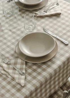 Tovaglia 8 posti in cotone a quadretti