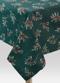 Tovaglia 6 posti in cotone con stampa vischio