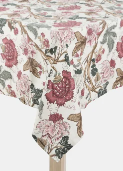 Tovaglia 6 posti in puro cotone a fiori