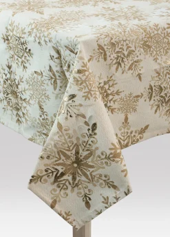 Tovaglia fiocchi di neve in misto cotone