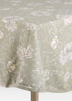 Tovaglia rotonda 8 posti in cotone a fiori