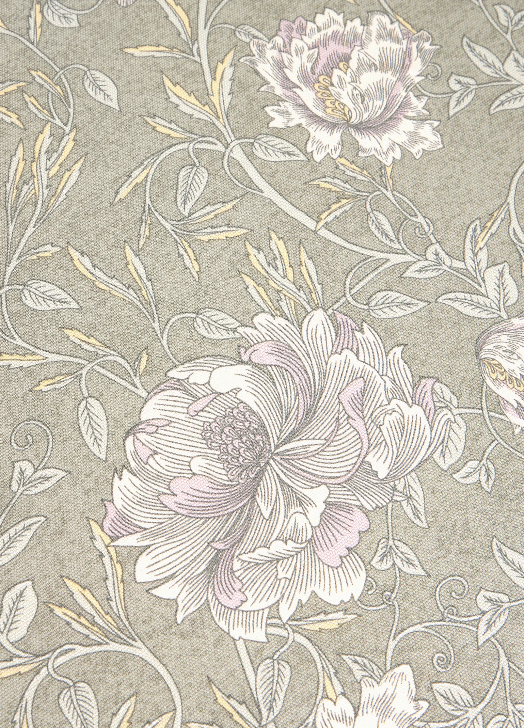 Tovaglia rotonda 8 posti in cotone a fiori