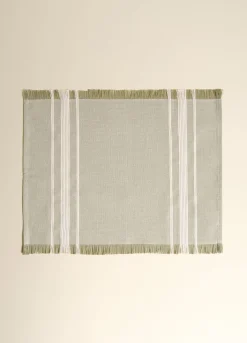 Tovaglietta bio a righe in puro cotone