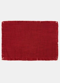 Tovaglietta effetto lino sfrangiata