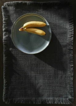 Tovaglietta effetto lino sfrangiata