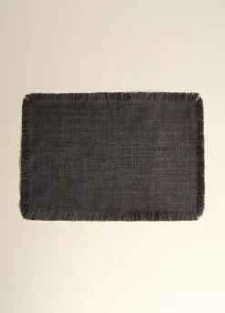 Tovaglietta effetto lino sfrangiata