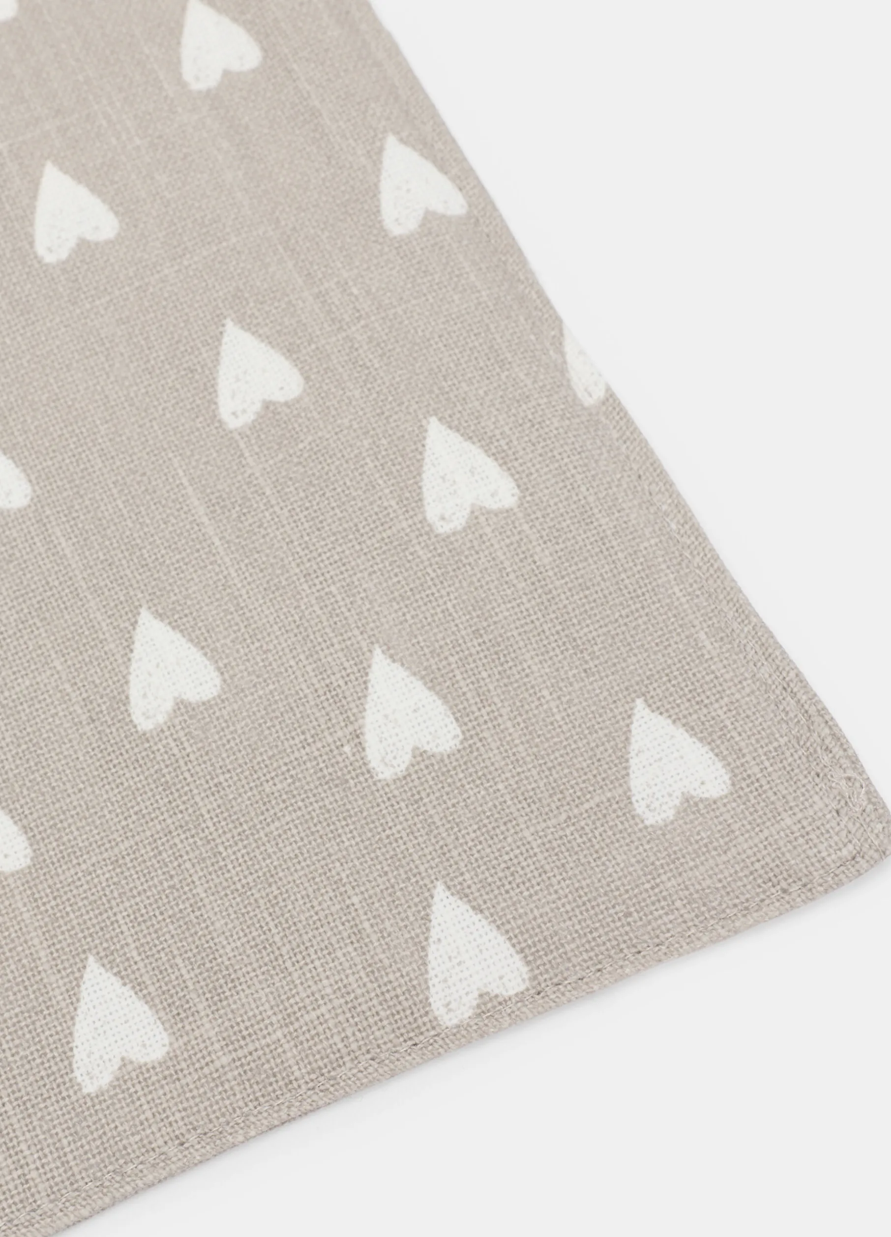 Tovaglietta rettangolare in cotone a cuori