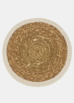 Tovaglietta rotonda in juta e bio cotton