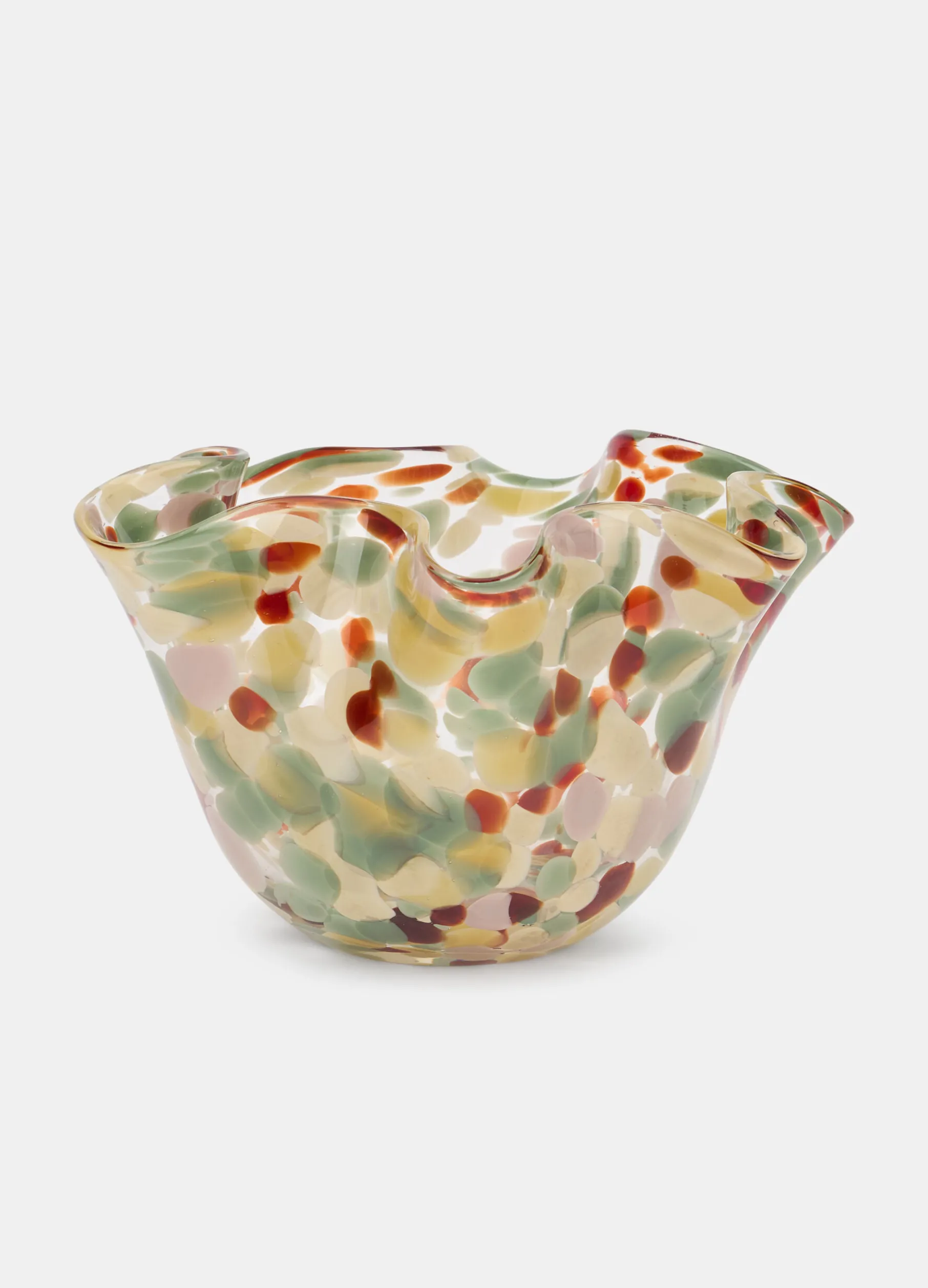 Vaso in vetro screziato