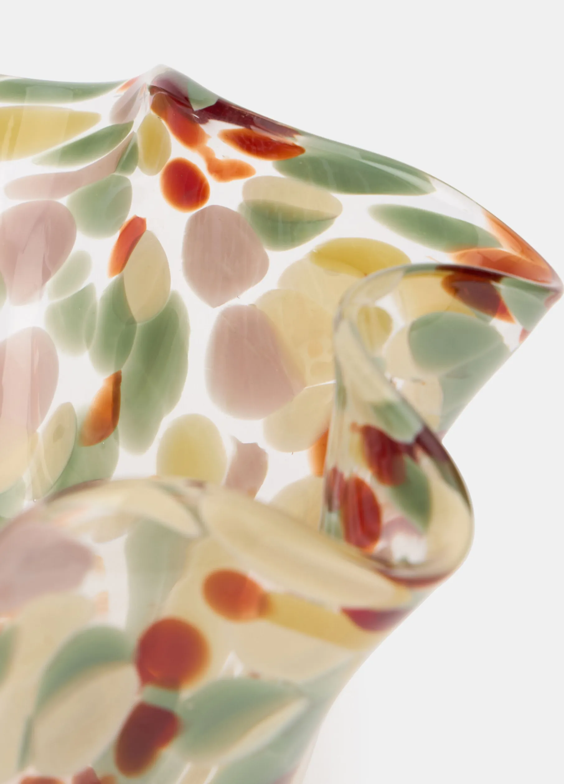 Vaso in vetro screziato