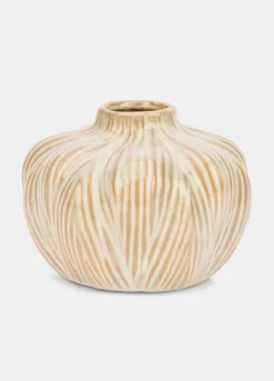 Vaso medio in ceramica scanalata