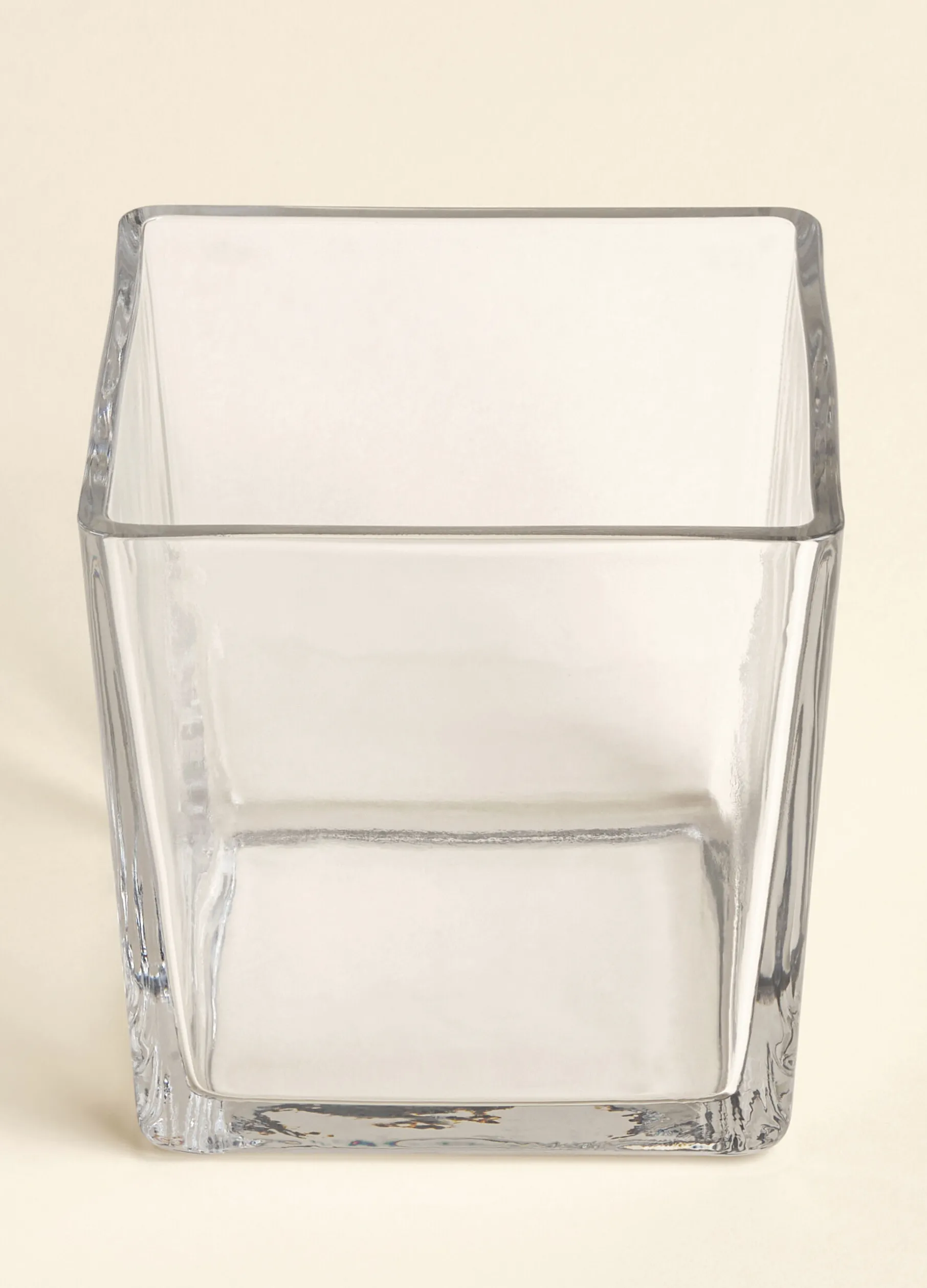 Vaso squadrato piccolo in vetro spesso