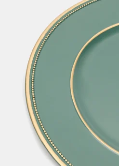 Vassoio ovale con bordo dorato